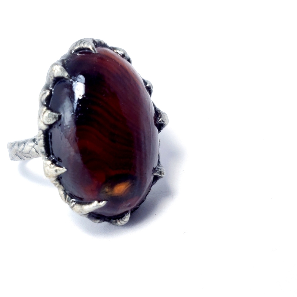 Red agate ring - Picture 6 of 8